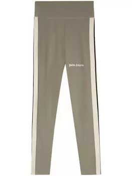 Palm Angels легинсы с логотипом, зеленый