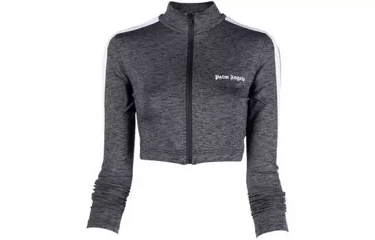 PALM ANGELS Лонгслив Training Long Sleeve Top 'Melange Grey'