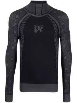 Palm Angels лыжный топ с монограммой, черный