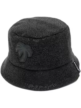Palm Angels панама с нашивкой, черный