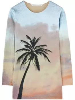 Palm Angels платье мини Sunrise Palm, синий