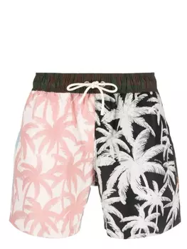 Palm Angels плавки-шорты Palms в технике пэчворк, черный