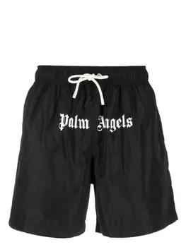 Palm Angels плавки-шорты с логотипом, черный