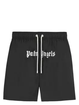 Palm Angels плавки-шорты с логотипом, черный