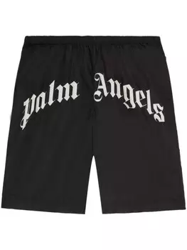 Palm Angels плавки-шорты с логотипом, черный