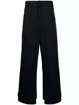 Palm Angels прямые брюки с отделкой Sartorial, синий