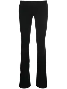 Palm Angels расклешенные легинсы с лампасами, черный