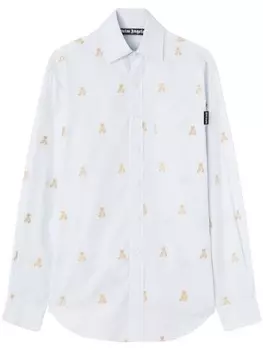 Palm Angels рубашка Bear In Mind, синий