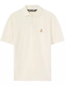 Palm Angels рубашка поло Bear In Mind, белый