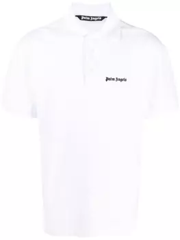 Palm Angels рубашка поло с вышитым логотипом, белый