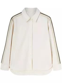 Palm Angels рубашка с вышитым логотипом, белый