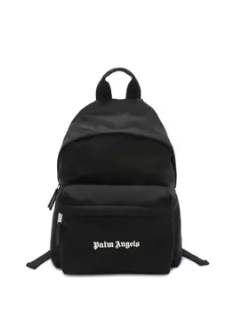 Palm Angels рюкзак из канваса с логотипом, черный