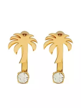 Palm Angels серьги со стразами, золотой