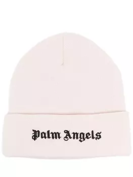 Palm Angels шапка бини с вышитым логотипом, розовый