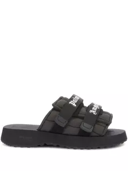 Palm Angels шлепанцы Moto-P из коллаборации с Suicoke, черный