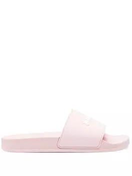 Palm Angels шлепанцы с тисненым логотипом, розовый