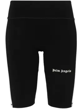 Palm Angels шорты Cyclist Track с логотипом, черный