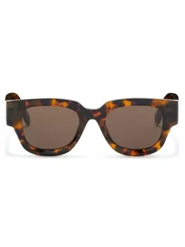 Palm Angels солнцезащитные очки Monterey в квадратной оправе, коричневый