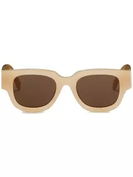 Palm Angels солнцезащитные очки Monterey в квадратной оправе, нейтральный цвет