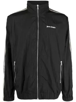 Palm Angels спортивная куртка с логотипом и полосками, черный