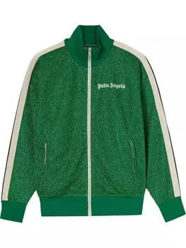Palm Angels спортивная куртка с люрексом, зеленый