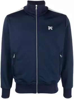 Palm Angels спортивная куртка с вышитым логотипом, синий