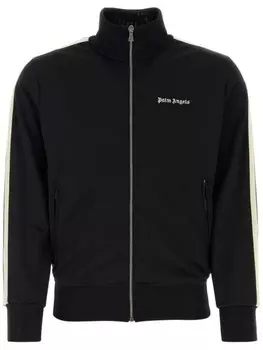 Palm Angels спортивная куртка с вышитым логотипом, черный