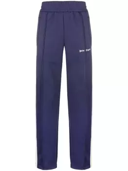 Palm Angels спортивные брюки с лампасами и логотипом, синий
