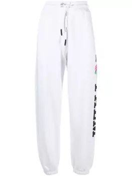 Palm Angels спортивные брюки с логотипом, белый