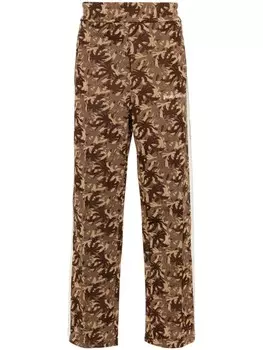 Palm Angels спортивные брюки с вышитым камуфляжным логотипом, коричневый