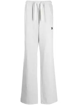 Palm Angels спортивные брюки с вышитым логотипом, серый