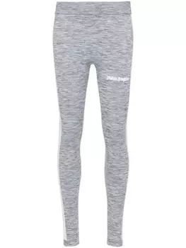 Palm Angels спортивные легинсы с вышитым логотипом, серый