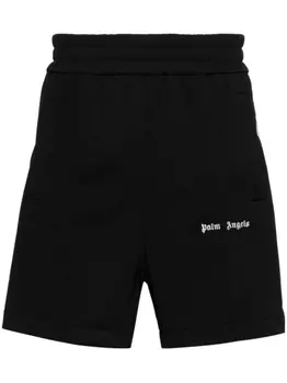Palm Angels спортивные шорты с вышитым логотипом, черный