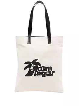 Palm Angels сумка-тоут с логотипом, нейтральный цвет