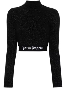 Palm Angels свитер с логотипом, черный