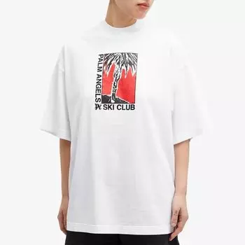 Palm Angels Свободная футболка Palm Ski Club, белый