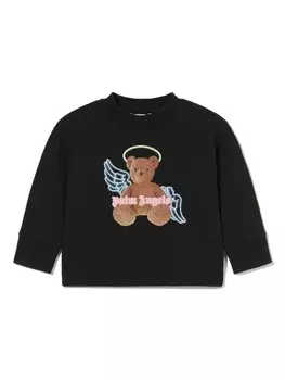 Palm Angels толстовка Bear Angel с открытой спиной, черный