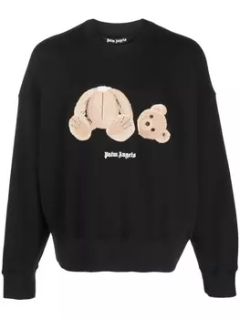 Palm Angels толстовка Bear с круглым вырезом, черный