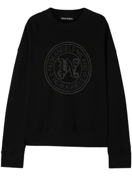 Palm Angels толстовка Milano с заклепками, черный