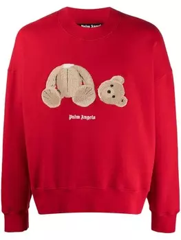 Palm Angels толстовка с аппликацией, красный