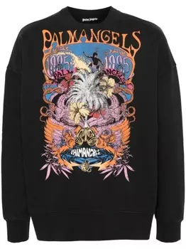 Palm Angels толстовка с графичным принтом, черный