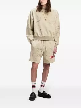 Palm Angels толстовка с графичным принтом, нейтральный цвет