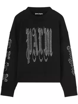 Palm Angels толстовка с логотипом из заклепок, черный