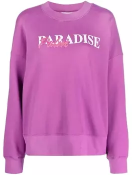 Palm Angels толстовка с надписью, фиолетовый