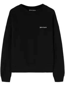 Palm Angels толстовка с вышитым логотипом, черный