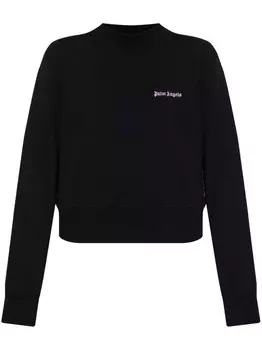 Palm Angels толстовка с вышитым логотипом, черный