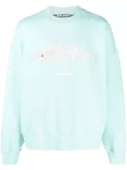 Palm Angels толстовка с вышивкой, синий