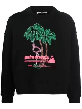 Palm Angels толстовка Ski Club с логотипом, черный