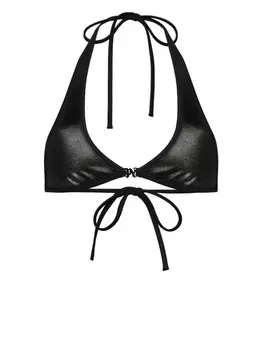 Palm Angels топ бикини с монограммой, черный