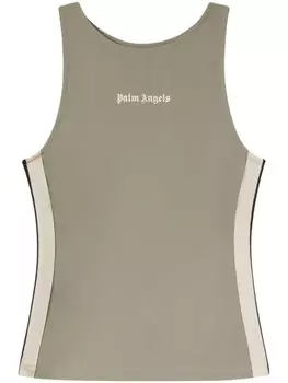 Palm Angels топ с логотипом, зеленый